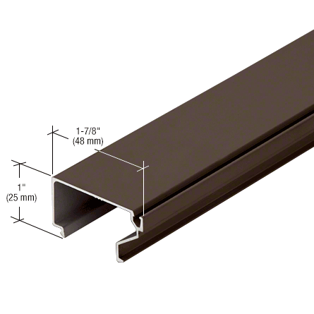 M45322 - 8ft Length - 1/4" Bronze Glass Stop