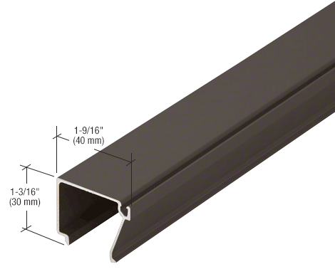 1M45322 - 8ft Length - 1" Bronze Glass Stop