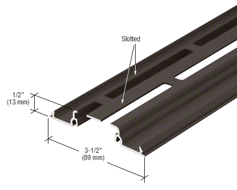1X20022 - 8ft Length - 1" Bronze Shallow Pocket Insert
